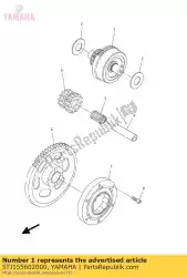 demper assy van Yamaha, met onderdeel nummer 5TJ155602000, bestel je hier online: