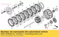 90013MEB670, Honda, parafuso, especial, 12x28 honda  crf trx 250 450 2002 2003 2004 2005 2006 2007 2008 2009 2010 2011 2012 2013 2014 2015 2017, Novo