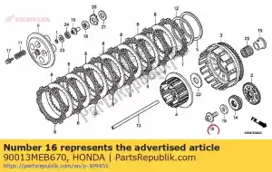 honda 90013MEB670 bolt, special, 12x28 - Bottom side