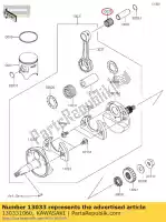 130331060, Kawasaki, extremidade pequena do rolamento kx85a6f kawasaki  kx 80 85 100 1988 1989 1990 1991 1992 1993 1994 1995 1996 1997 1998 1999 2000 2001 2002 2003 2005 2006 2007 2008 2009 2010 2011 2012 2013 2014 2015 2016 2017 2018 2019 2020, Novo