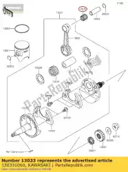 Here you can order the bearing-small end kx85a6f from Kawasaki, with part number 130331060: