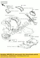 560700045, Kawasaki, etiqueta-aviso, pneu e max kvf750 kawasaki kvf 750 2005 2006 2007 2008, Novo