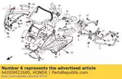 Aquí puede pedir conjunto de pantalla, viento de Honda , con el número de pieza 64205MZ2600: