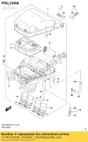 1374015H00, Suzuki, tampão, filtro de ar suzuki gsx bking bk bka hayabusa r ruf bkau2 ru2 rauf raz ra bkuf bku2 razuf z rz gsx1300r gsx1300ra 1300 , Novo