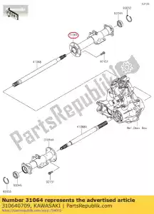 kawasaki 310640709 01 rura-komp., prawa strona - Dół