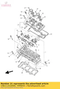 yamaha 14B111910000 cover, cylinder head 1 - Bottom side