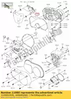 110601926, Kawasaki, junta, tampa da embreagem vn800-c1 kawasaki  vn vulcan 800 900 1999 2000 2001 2002 2003 2004 2005 2006 2007 2008 2009 2010 2011 2012 2013 2014 2015 2016 2017 2018 2019 2020 2021, Novo