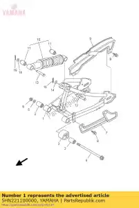 yamaha 5HN221100000 bras arrière comp. - La partie au fond