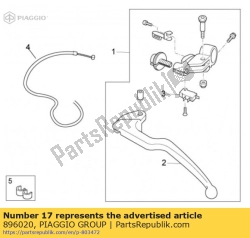 Aprilia 896020, Staffa del muffler fitt, OEM: Aprilia 896020