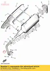 pijp, uitlaat 1 van Yamaha, met onderdeel nummer B74E461100, bestel je hier online: