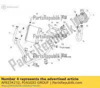 AP8234232, Piaggio Group, Wspornik ch?odnicy wody aprilia  sr zd4kla00 zd4vfb00, zd4vfd00, zd4vfu00, zd4vfj, zd4vz000 50 2004 2005 2006 2007 2008 2009 2010 2011 2012 2013 2014 2016 2017 2018 2019 2020 2021 2022, Nowy