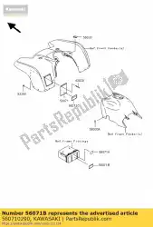 Here you can order the label-warning,towing cap from Kawasaki, with part number 560710290: