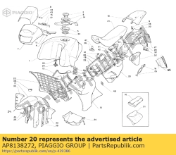 Aprilia AP8138272, Panel boczny lewy, OEM: Aprilia AP8138272