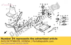 Aquí puede pedir cubierta, l. Debajo de * nh1 * (nh1 negro) de Honda , con el número de pieza 64322KTF980ZB: