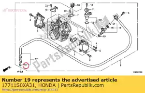 honda 17711S0XA31 retainer (zielony) (tokai) - Dół