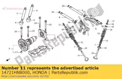 Aqui você pode pedir o válvula, ex. Em Honda , com o número da peça 14721HN8000: