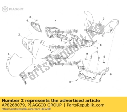 Aprilia AP8268079, Dashboard panel. grey, OEM: Aprilia AP8268079