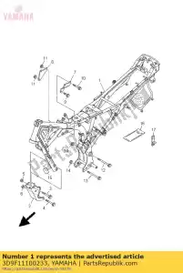 yamaha 3D9F11100233 frame comp. - Onderkant