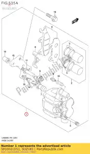Suzuki 5910021D51 juego de pastillas, freno - Lado inferior