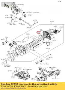 kawasaki 920930078 uszczelka, obudowa-filtr powietrza ex250k8f - Dół