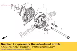 as, rr. Wiel van Honda, met onderdeel nummer 42301ML7000, bestel je hier online: