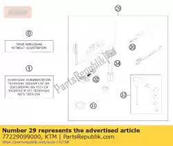 Ici, vous pouvez commander le trousse à outils auprès de KTM , avec le numéro de pièce 77229099000: