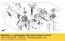 pakkingset c van Honda, met onderdeel nummer 16041MZ5600, bestel je hier online:
