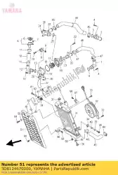 Ici, vous pouvez commander le couvercle, radiateur auprès de Yamaha , avec le numéro de pièce 3D8124670000: