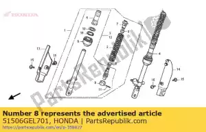 honda 51506GEL701 gomma, fr. tappo del cuscino - Il fondo