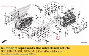 honda 90012MCA000 bout, flens, 9x89 - Onderkant