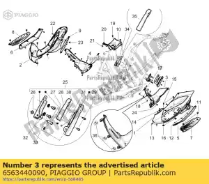 Piaggio Group 6563440090 mittelcover l. - Lado inferior