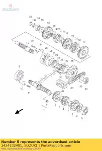 suzuki 2424132401 bieg, 4. bieg - Dół