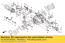Aquí puede pedir sello de aceite, 6x16x5 (nok) de Honda , con el número de pieza 91205MJ0005: