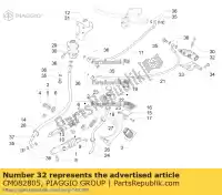 CM082805, Piaggio Group, Valvola di regolazione della pressione piaggio mp zapm86100, zapm86101 zapm86200, zapm86202 300 500 2014 2016, Nuovo