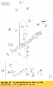 ktm 79013050044 levier de frein à pied cpl. - La partie au fond