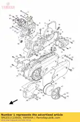 Aqui você pode pedir o cárter 1 em Yamaha , com o número da peça 5MLE51110000: