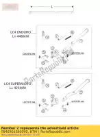 5840302380090, KTM, zijstandaard supermoto 03 ktm lc4 smc 625 640 660 2003 2004, Nieuw