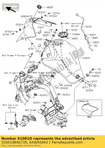 Kawasaki 510010846739 tank-comp-fuel, m.f.s. bla - Onderkant