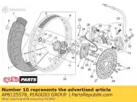 AP8125578, Piaggio Group, Front lh whe.ou.spacer aprilia  mx rx tuareg 125 1989 1990 1991 1992 1993 1994 1995 1996 1997 1998 2004 2005 2006, Novo