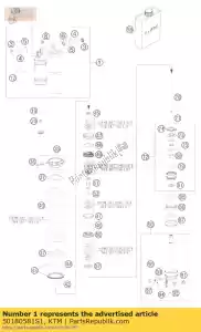 ktm 50180581S1 parte superiore del monoammortizzatore cpl. sxs 07 - Il fondo