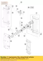 54835007400, KTM, grzejnik l / s '15562u husqvarna ktm  exc sx sxs xc 125 144 150 200 250 300 2008 2009 2010 2011 2012 2013 2014 2015 2016, Nowy