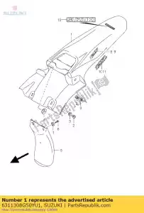 suzuki 6311308G50YU1 b?otnik, ty? - Dół