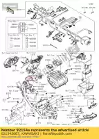 921542667, Kawasaki, 01 boulon, douille, 6x10 kawasaki  650 900 2017 2018 2019 2020 2021, Nouveau