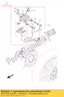 5D7F59190000, Yamaha, ondersteuning, pad yamaha mt yzf r 125 2008 2009 2010 2011 2012 2013 2015 2016, Nieuw