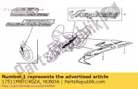 17511MBTC40ZA, Honda, raya, r. depósito de combustible * típico honda xl varadero v va xl1000v xl1000va 1000 , Nuevo