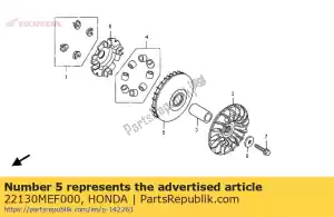 honda 22130MEF000 face comp. b, entraînement mobile - La partie au fond