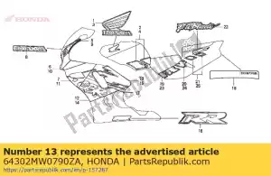 Honda 64302MW0790ZA stripe b,r*type5* - Bottom side