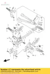 Here you can order the footrest assy,p from Suzuki, with part number 4360001H0013L: