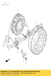 Ici, vous pouvez commander le stator assy, ?? Mag auprès de Suzuki , avec le numéro de pièce 3210114G00: