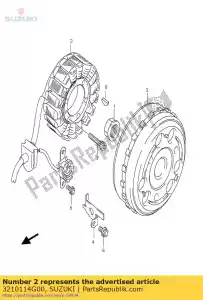 Suzuki 3210114G00 stator assy,mag - Bottom side